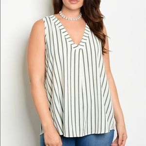 Olive Stripe Tank
